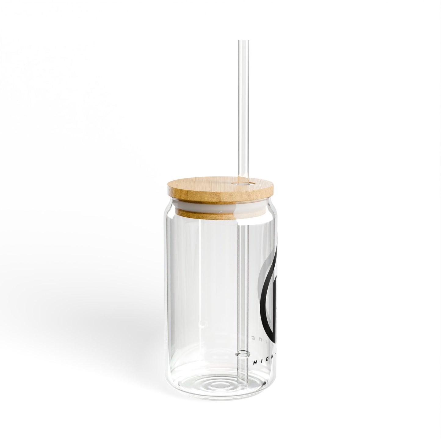 HT Eco-Friendly 16oz Sipper Glass with Bamboo Lid