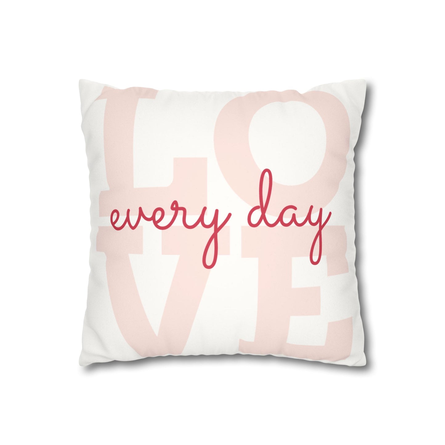 Love Struck Faux Suede Pillowcase - Heart Lollipop Design for Cozy Decor