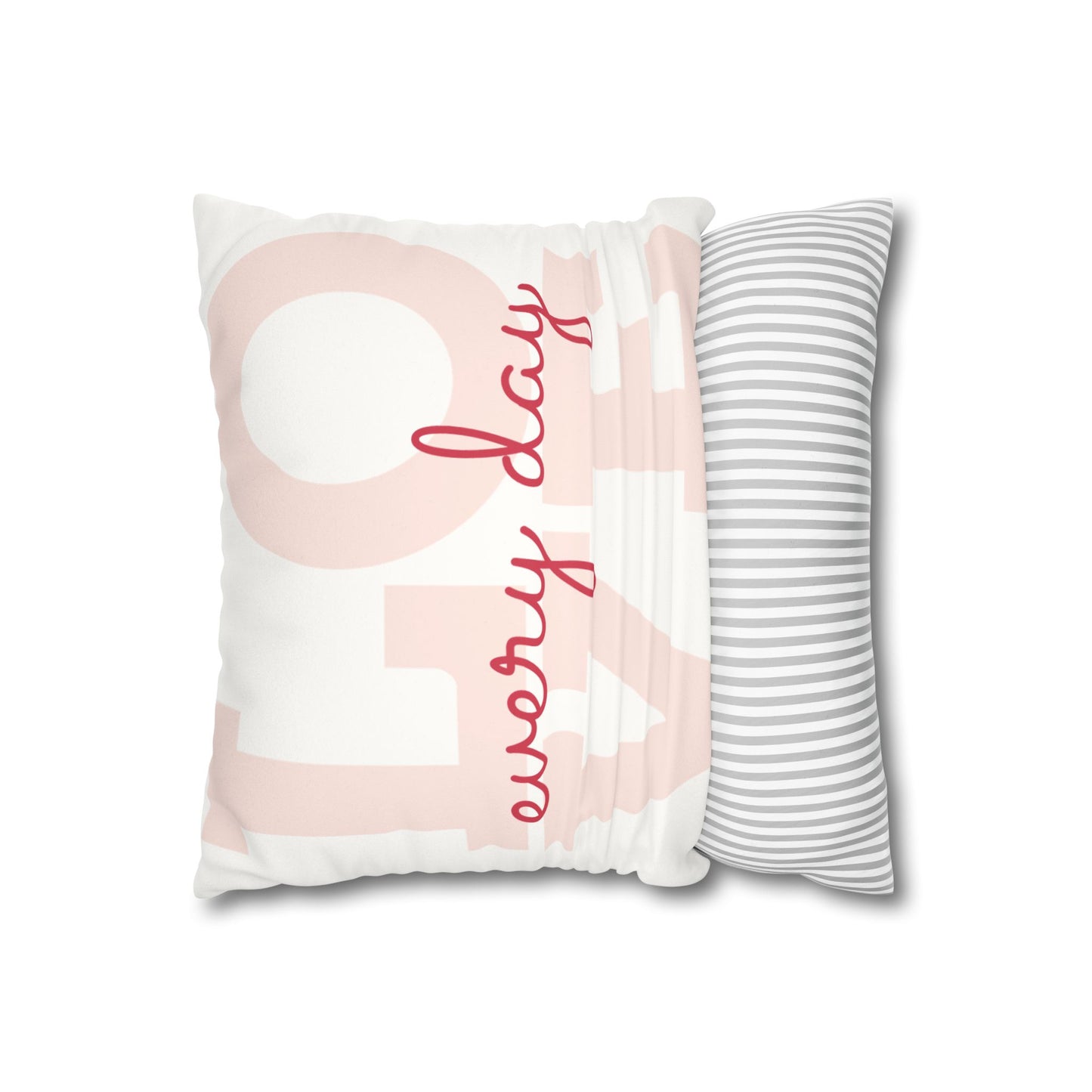 Love Struck Faux Suede Pillowcase - Heart Lollipop Design for Cozy Decor