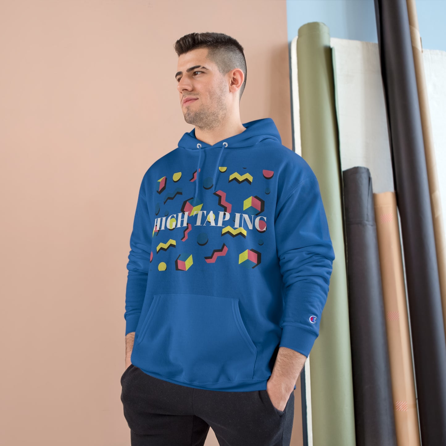 Vibrant Champion Hoodie - High Tap Inc, Colorful Streetwear