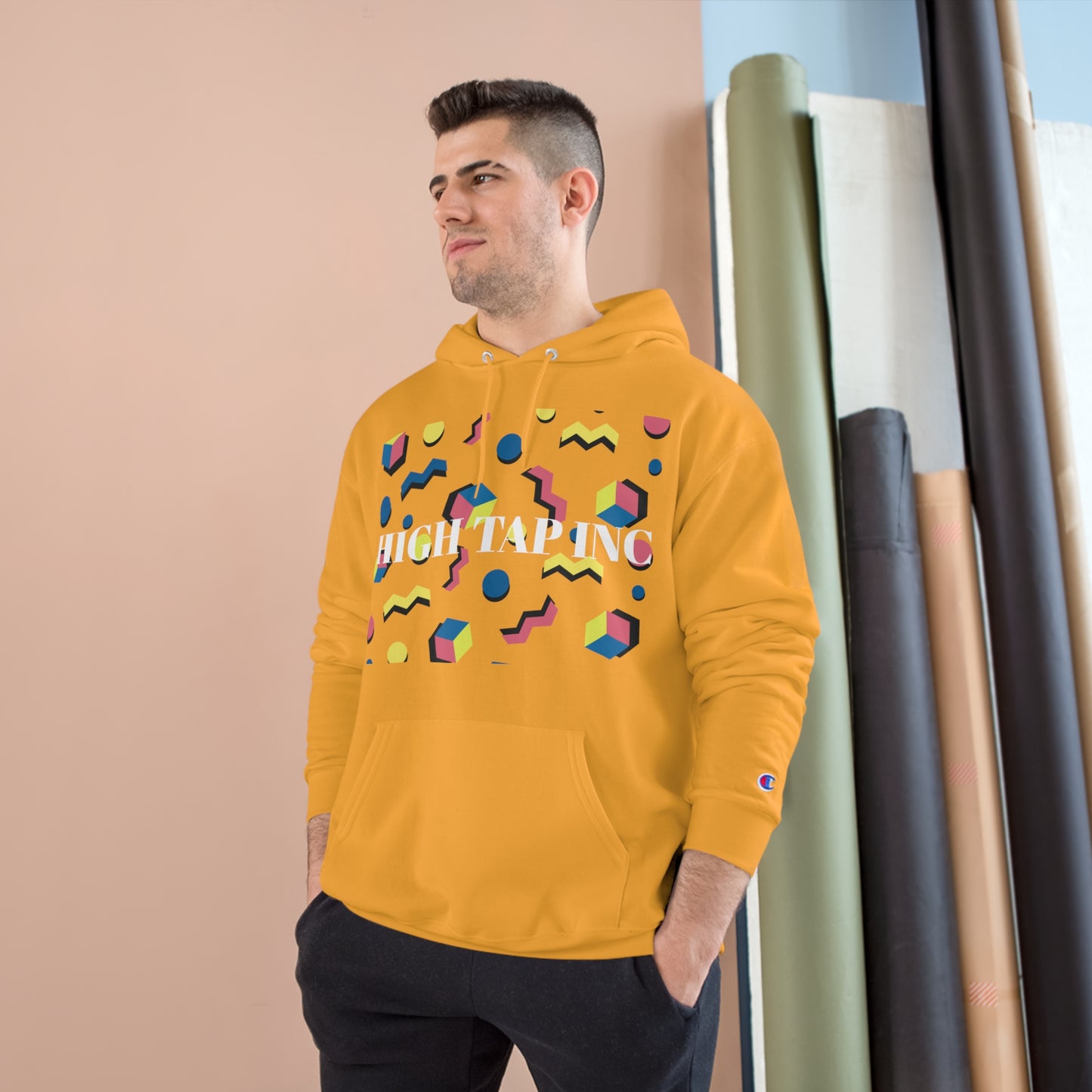 Vibrant Champion Hoodie - High Tap Inc, Colorful Streetwear