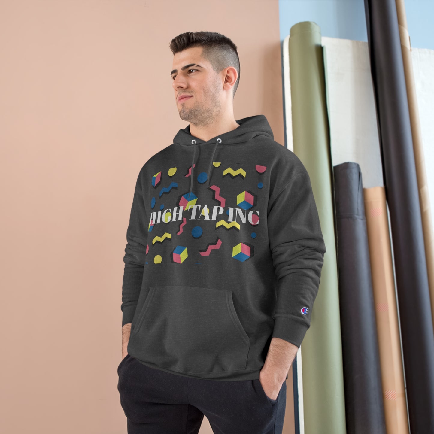 Vibrant Champion Hoodie - High Tap Inc, Colorful Streetwear