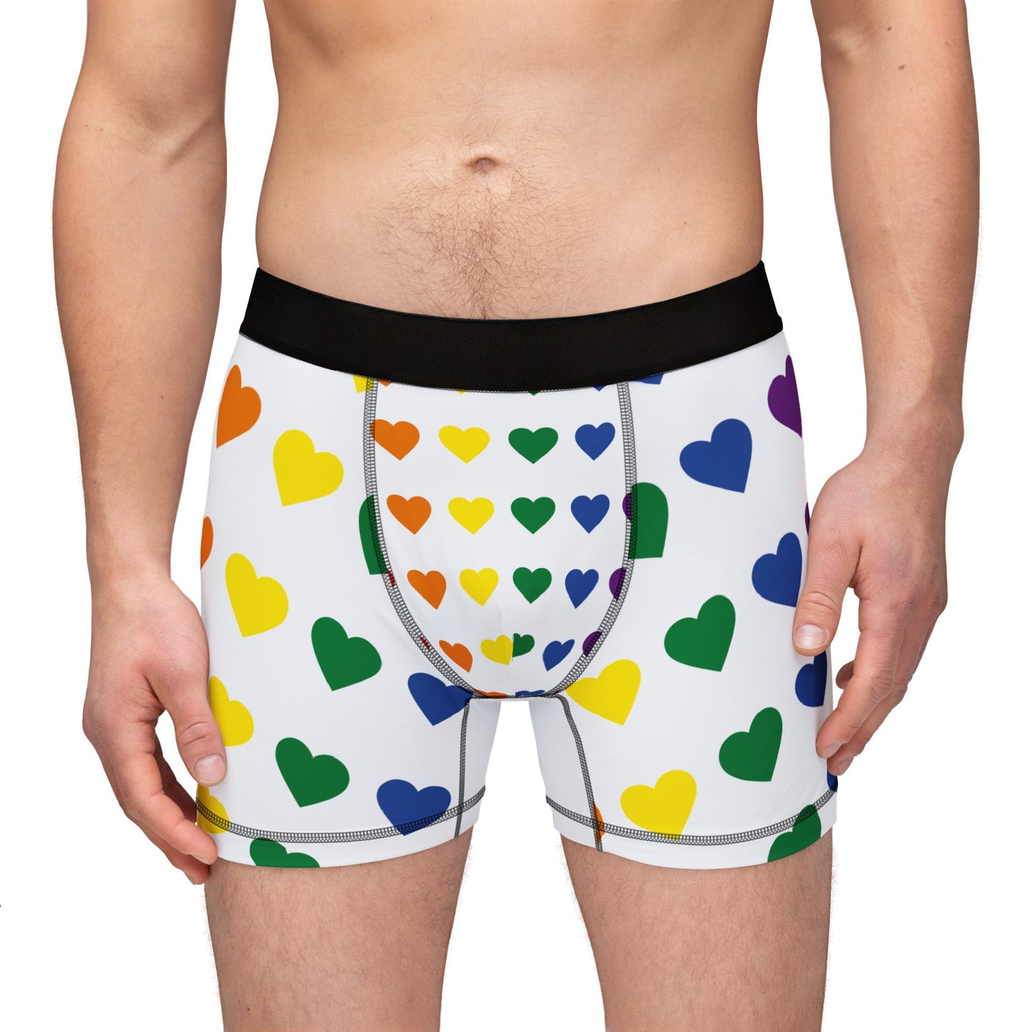 Colorful Hearts Men's Boxers