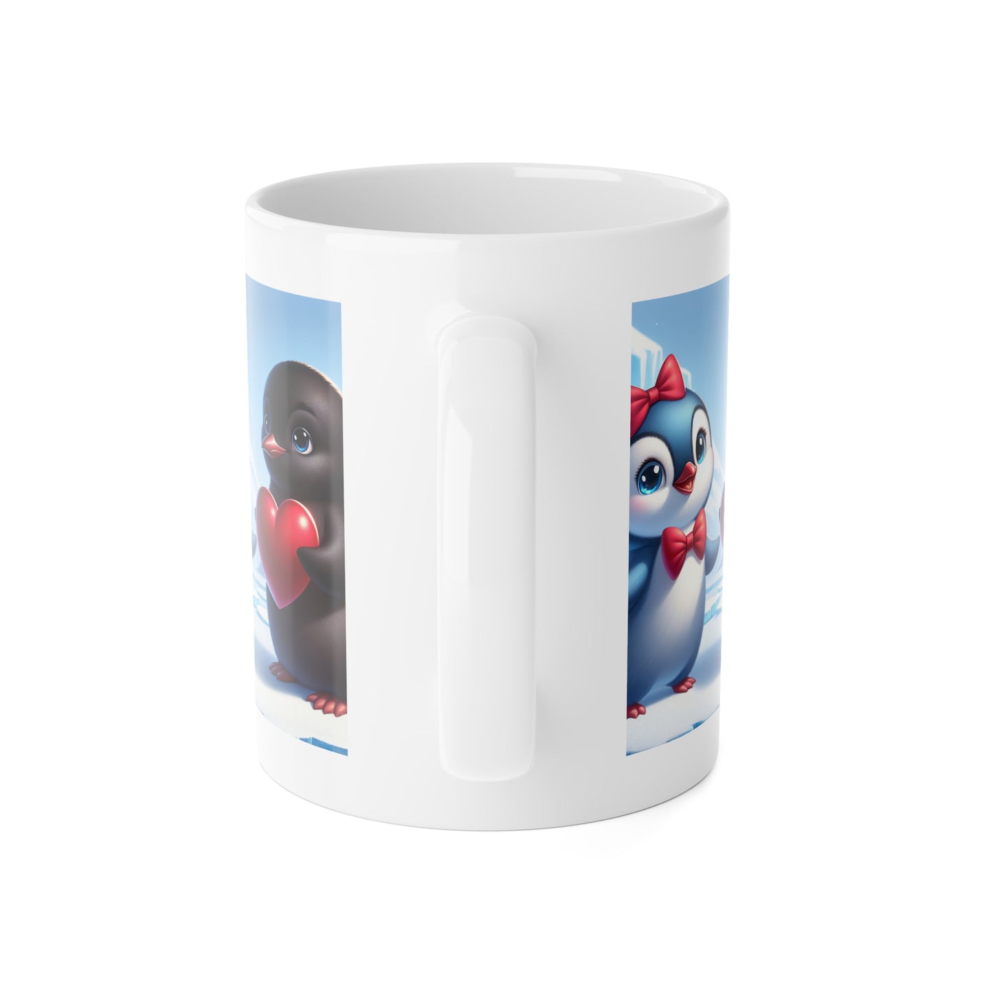 Cute Penguin Love White Mug – 11oz