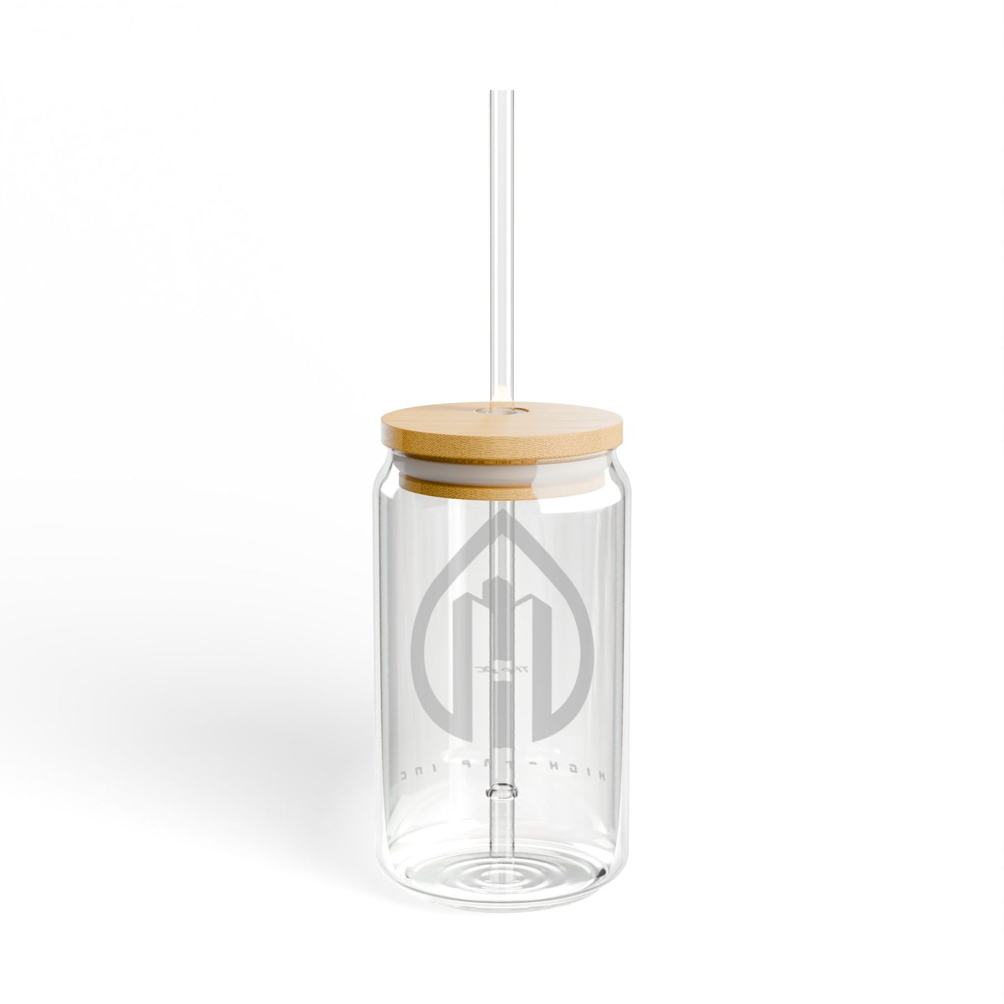 HT Eco-Friendly 16oz Sipper Glass with Bamboo Lid