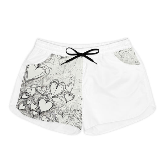 HT Heart Print Women's Casual Shorts